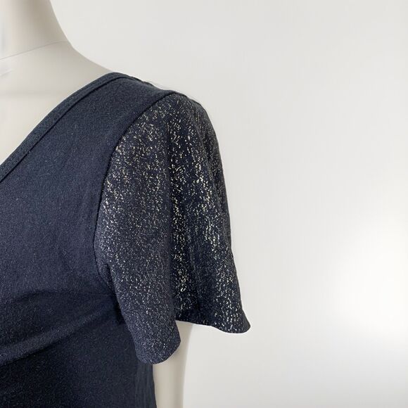 Stylemint Black Short Sleeve Top Size 1 Supima Cotton Micromodal Stretch T-Shirt - Picture 2 of 6